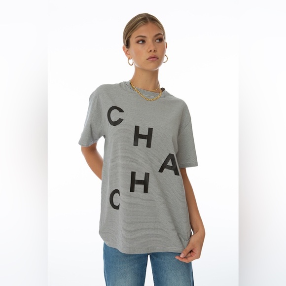 EllandEm Tops - Ell and Emm Cha Cha Striped Tee size Large NWT